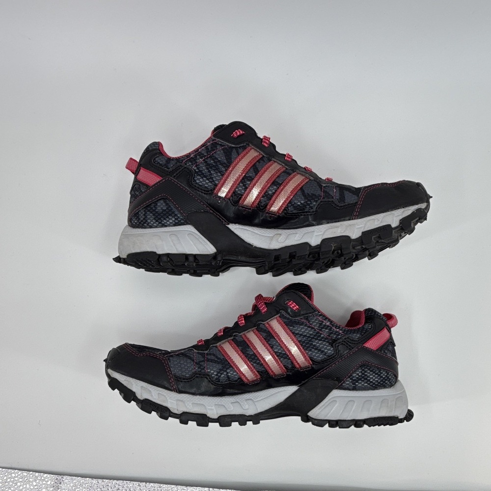 adidas Thrasher Womens 8.5 Running Shoes Black Pink Breathable Low Top C76331 - Picture 10 of 11